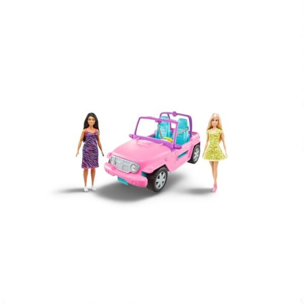 Barbie Set Jeep Auto De Playa Con Muñecas Beach Cruiser